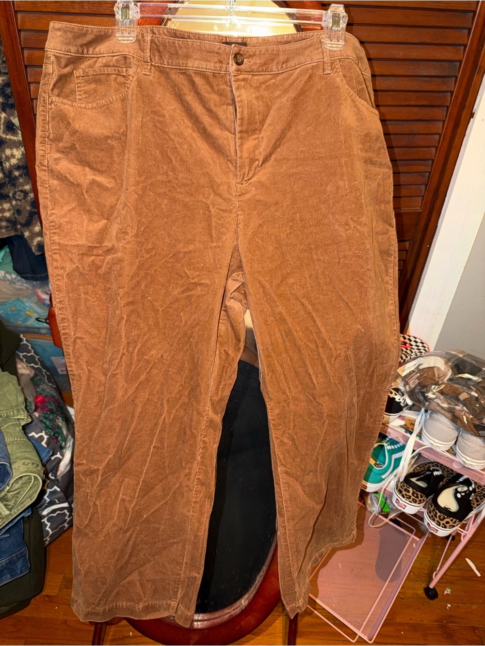 Talbots Men's Corduroy Pants in Warm Brown
